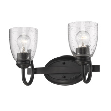 Golden 8001-BA2 BLK-SD - Golden Lighting Parrish 2-light Vanity in Matte Black